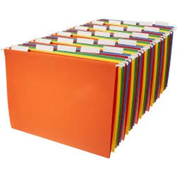 NEW AMAZON BASICS 25 COUNT HANGING FILE FOLDERS