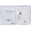 Image 2 : #2779-1.00 CT GRA CERTIFIED ROUND BRILLIANT CUT