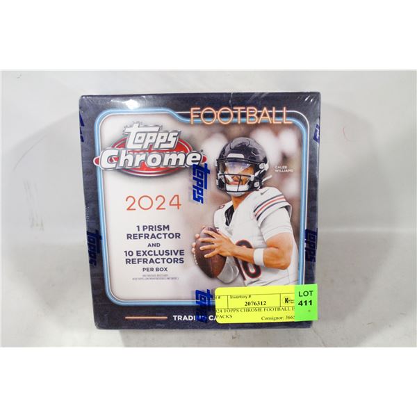2024 TOPPS CHROME FOOTBALL BOX 7 PACKS