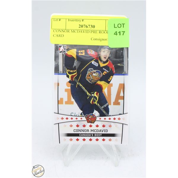 CONNOR MCDAVID PRE ROOKIE CARD