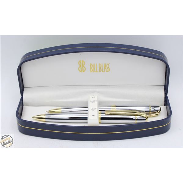 BILL BLASS PEN AND PENCIL SET IN A CASE