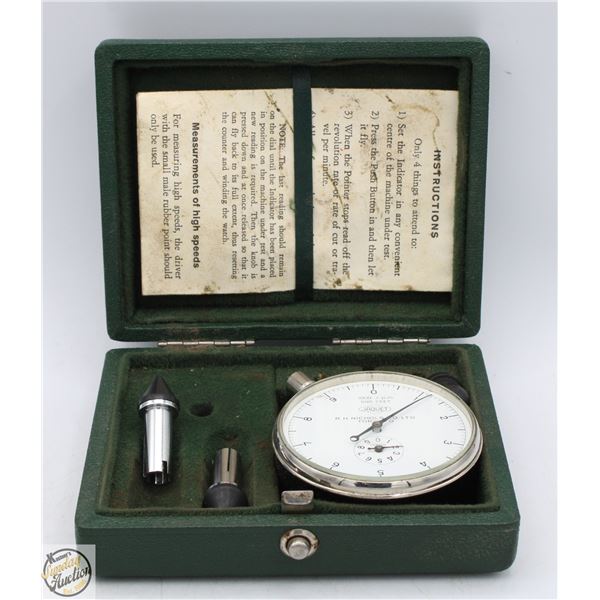 JAQUET SPEED INDICATOR TACHOMETER IN A CASE