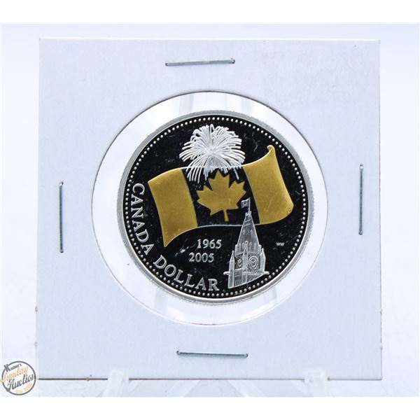 1965-2005 PURE SILVER GOLD PLATE CANADA $1 PR