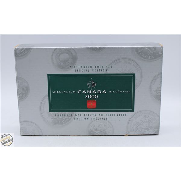 2000 CANADA RCM MILLENIUM 25c BU COIN SET, SEALED