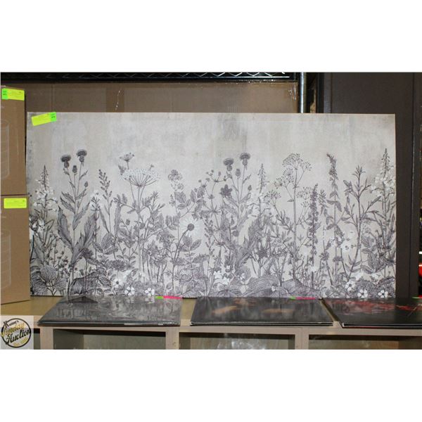 NEW NINEASO BOTANICAL CANVAS WALL ART 15 X 80CM