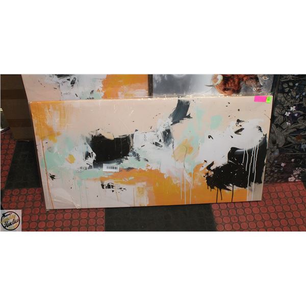 NEW WARM COLORED 50 X 100CM ABSTRACT WALL ART