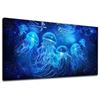 Image 1 : BRAND NEW BLUE JELLYFISH WALL ART 60 X 120CM