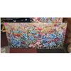 Image 1 : NEW 39 X 19.5" FLOWER PAINTING