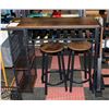 Image 1 : NEW ASSEMBLED FAUX WOOD BESTIER HOME BAR SET H-36"