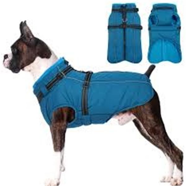 NEW LELEPET 2XL BLUE DOG COAT