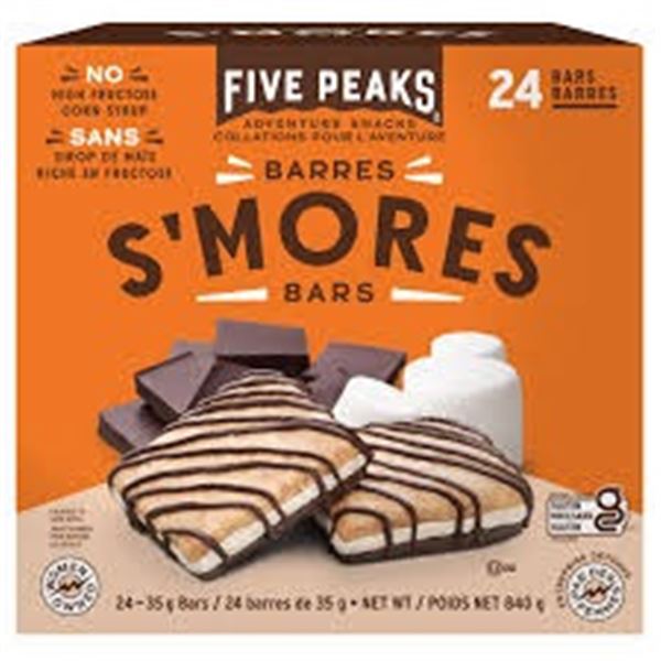 NEW WITH BOX 24 X 35G FIVE PEAKS SMORES BARS