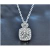 Image 1 : 1 CT GRA CERTIFIED ROUND BRILLIANT 925S NECKLACE