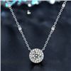 Image 1 : 1 CT GRA CERTIFIED ROUND BRILLIANT 925S NECKLACE
