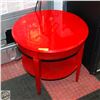 Image 1 : RED ROUND ACCENT TABLE 24" DIAMETER X 21"
