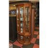 Image 1 : 5 TIER OAK CURIO CABINET WITH DUAL LIGHTING
