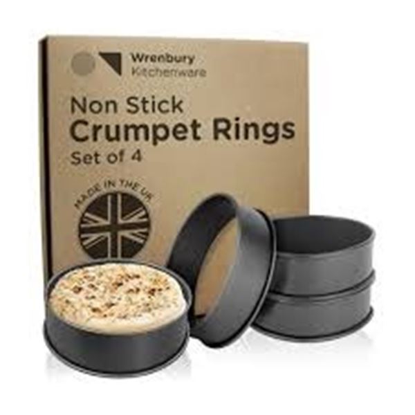 NEW WRENBURY KITCHENWARE 4PC CRUMPET RINGS