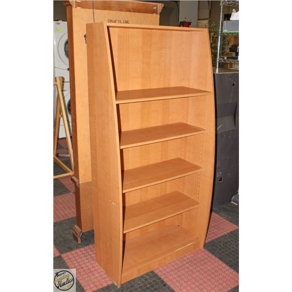 5 TIER OAK COLOR SHELVING UNIT