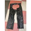 Image 1 : M BRISTOL BLACK LEATHER MOTORCYCLE CHAPS