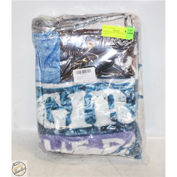 NEW I LOVE YOU THROW BLANKET 60 X 80"