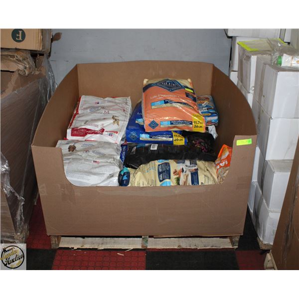 NEW PALLET OF DAMAGED DOG FOOD