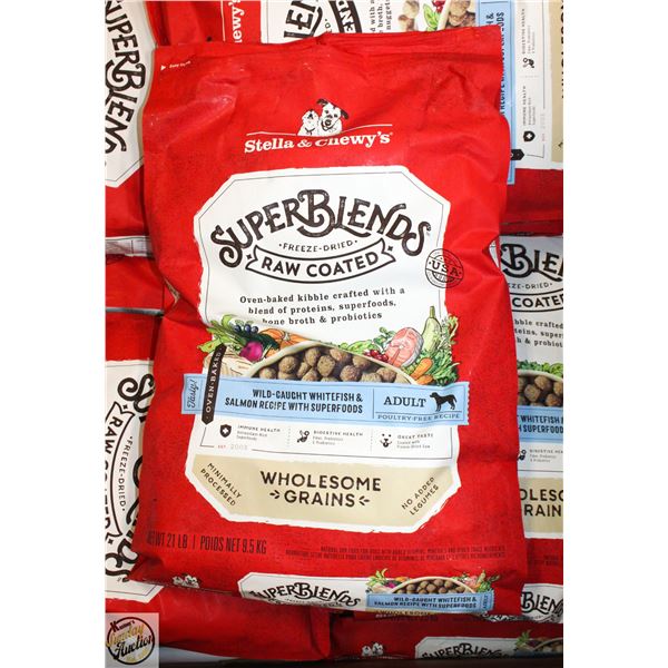 21LBS BAG OF STELLA & CHEWY'S SUPER BLEND FREEZE