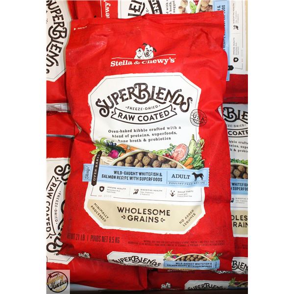 21LBS BAG OF STELLA & CHEWY'S SUPER BLEND FREEZE