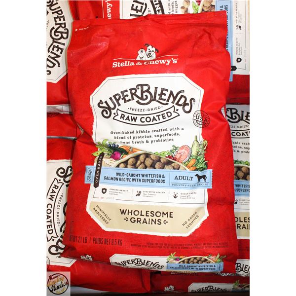 21LBS BAG OF STELLA & CHEWY'S SUPER BLEND FREEZE