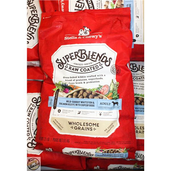 21LBS BAG OF STELLA & CHEWY'S SUPER BLEND FREEZE
