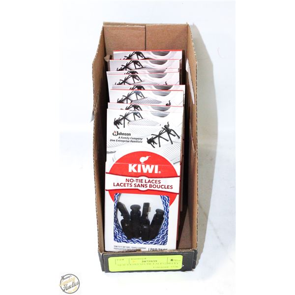 NEW 6 KIWI NO-TIE LACES (BLUE)