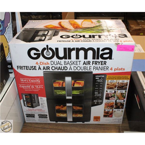 GOURMA 4-DISH DUAL BASKET AIR FRYER