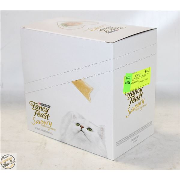 PURINA FANCY FEAST SAVORY PUREE CAT TREATS BB 2/25