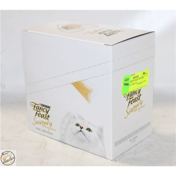 PURINA FANCY FEAST SAVORY PUREE CAT TREATS BB 2/25