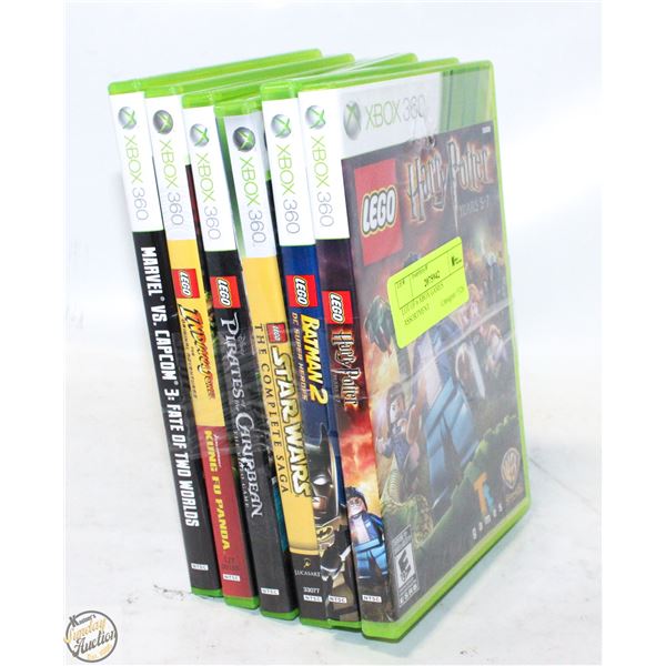 LOT OF 6 XBOX GAMES ASSORTMENT