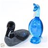 Image 1 : GLASS BLOWN BLUE DUCK 7.5" H