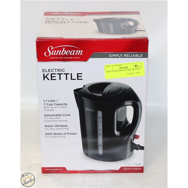 NEW SUNBEAM ELECTRIC KETTLE