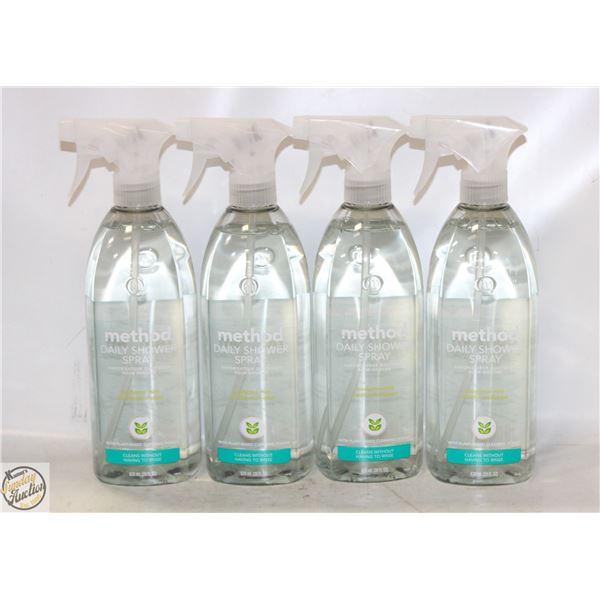 4 X 828ML METHOD DAILY SHOWER SPRAY CLEANER