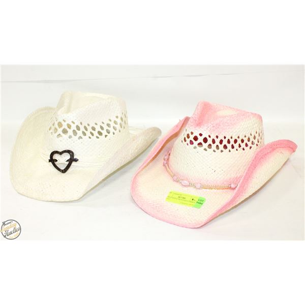 PINK & WHITE WESTERN COWBOY HATS