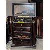 Image 1 : WOOD JEWELRY BOX WITH JEWELRY