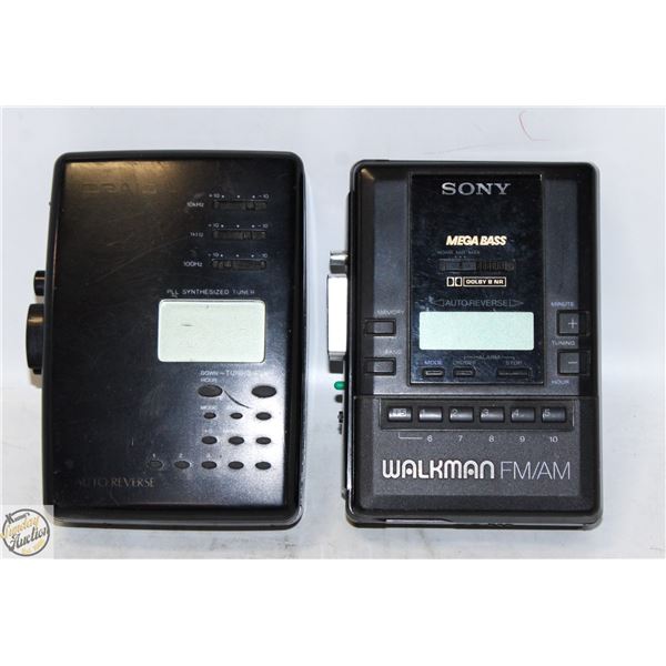 2 VINTAGE WALKMANS