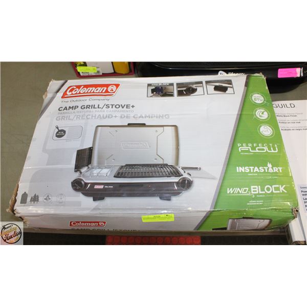 COLEMAN CAMP GRILL/STOVE,WIND BLOCK PANELS
