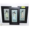 Image 1 : SET OF 3 FRAMED PICTURES 14"X 8"