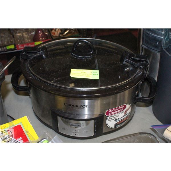 STAINLESS SECURE SEAL CROCK POT BRAND SLOW COOKER