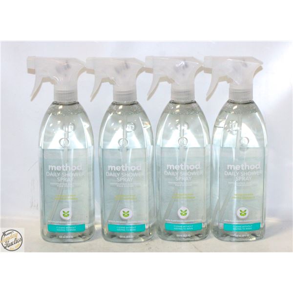 4 X 828ML METHOD DAILY SHOWER SPRAY CLEANER