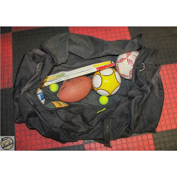 SPORTS BAG FULL OF SOCCER,BASKETBALL
