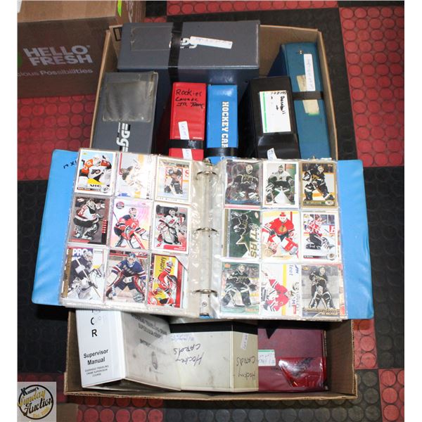 7500+ HOCKEY CARDS IN PLASTIC SLEEVES+BINDERS (10)