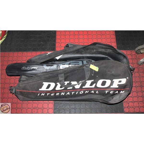 DUNLOP TENNIS CASE WITH 2 RACKET CASES