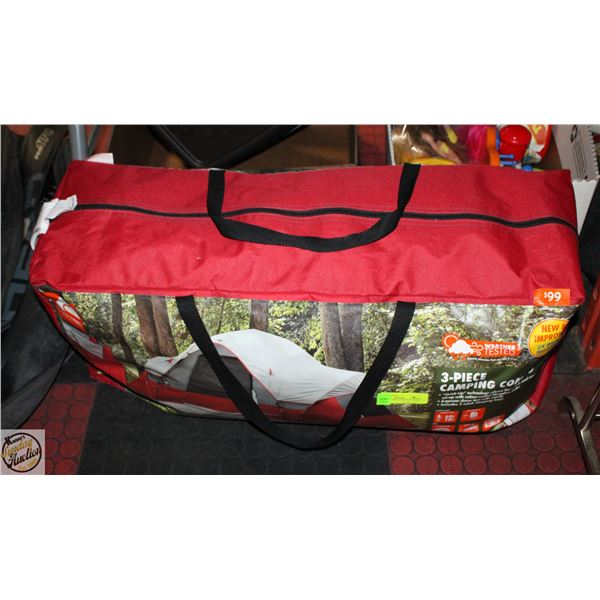 6 PERSON 3 PIECE CAMPING COMBO TENT IN