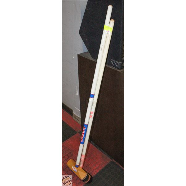 VINTAGE CURLING BROOMS- LOT OF 2