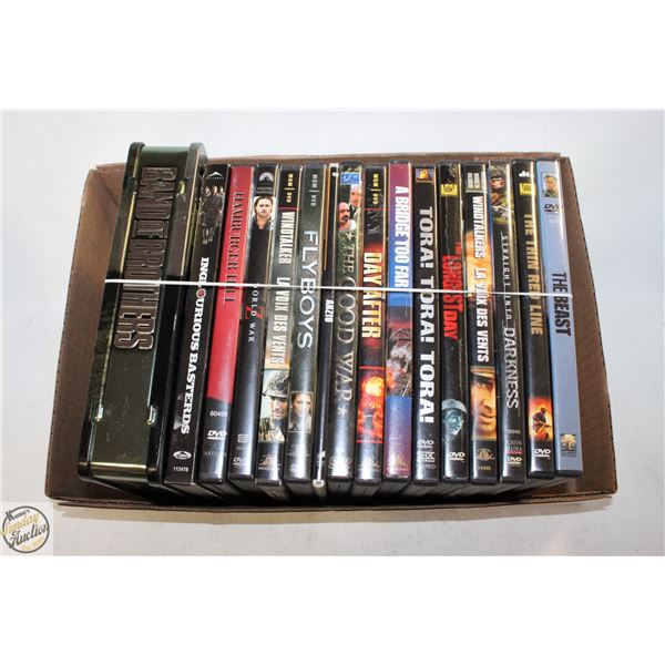 WAR MOVIES/DOCUMENTARIES DVDS