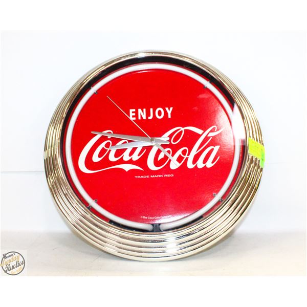 COCA-COLA WALL CLOCK AA BATTERY OPERATED